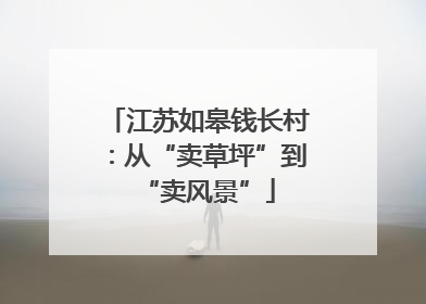 江苏如皋钱长村：从“卖草坪”到“卖风景”